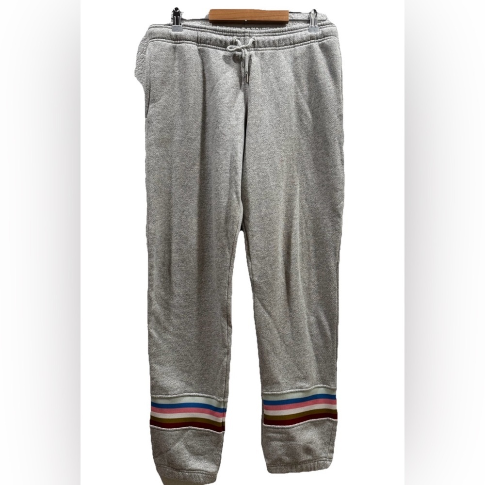 ALEXACHUNG Multicolor Rib Insert Gray Sweat Pants - Picture 3 of 7